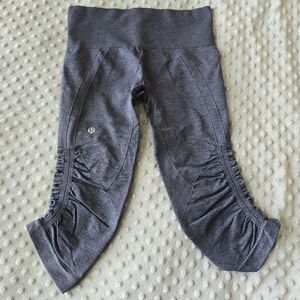 Lululemon In The Flow Crop Leggings Heathered Navy Size 4